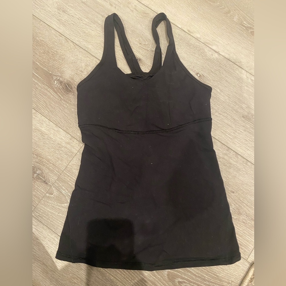 Lululemon Athletica Black Fitted Sleeveless Tank Top